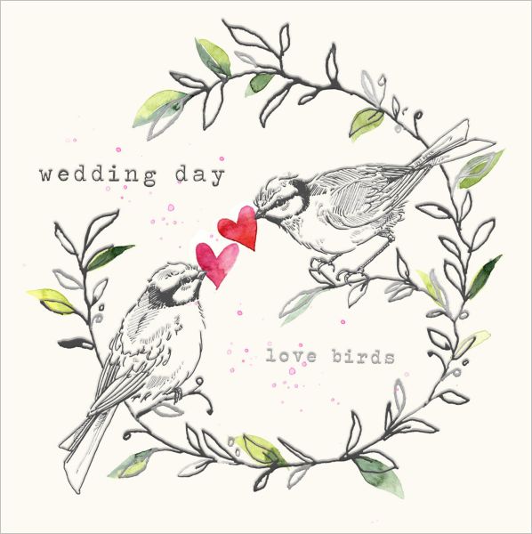 [AM-LB1538] Foil Card-Love Birds