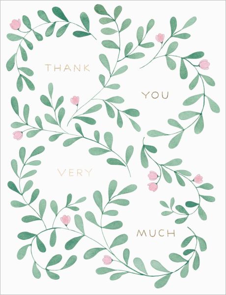 [EF-C-TY0420] Foil Card-Thank You Vine