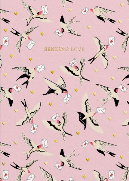 [CK-C-11533] Card-Swallows Sending Love