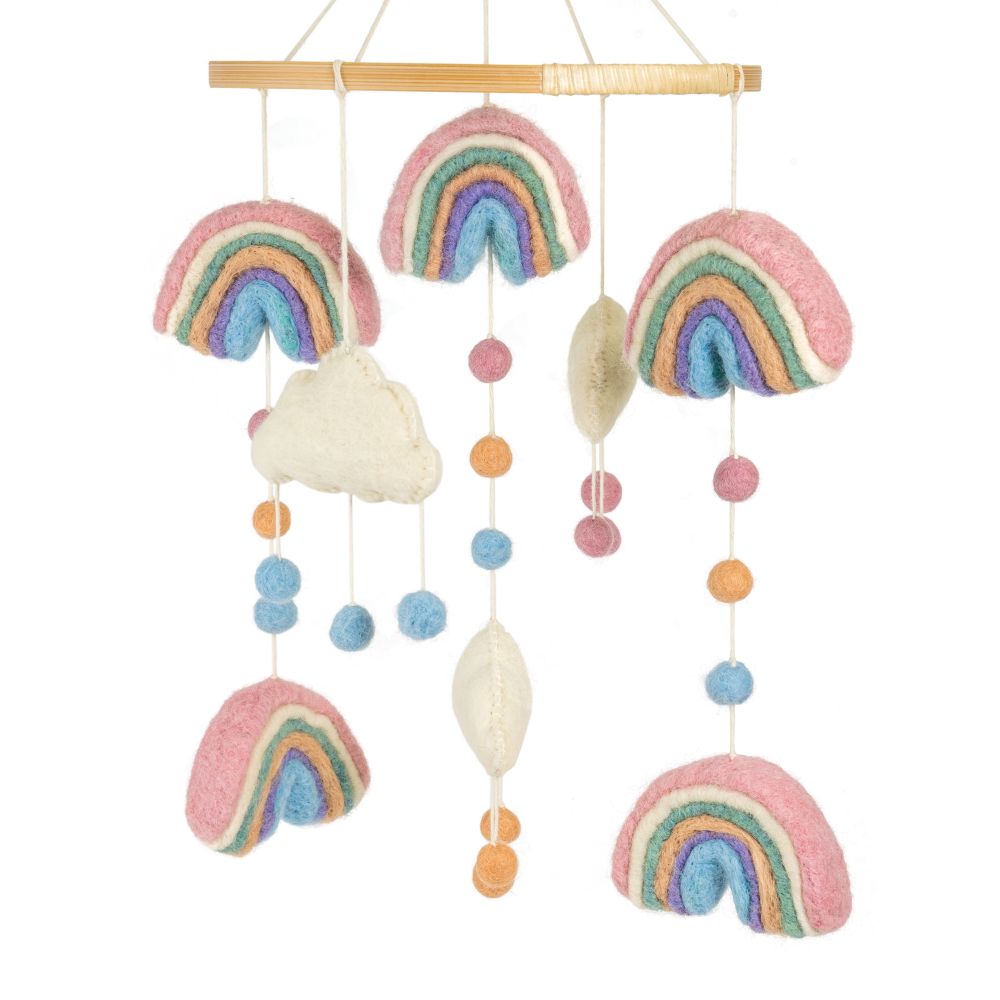 [GI-EM-GE001] Mobile-Felt Rainbows