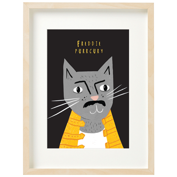 [NG-LW-061] Art Print-Freddie Purrcury