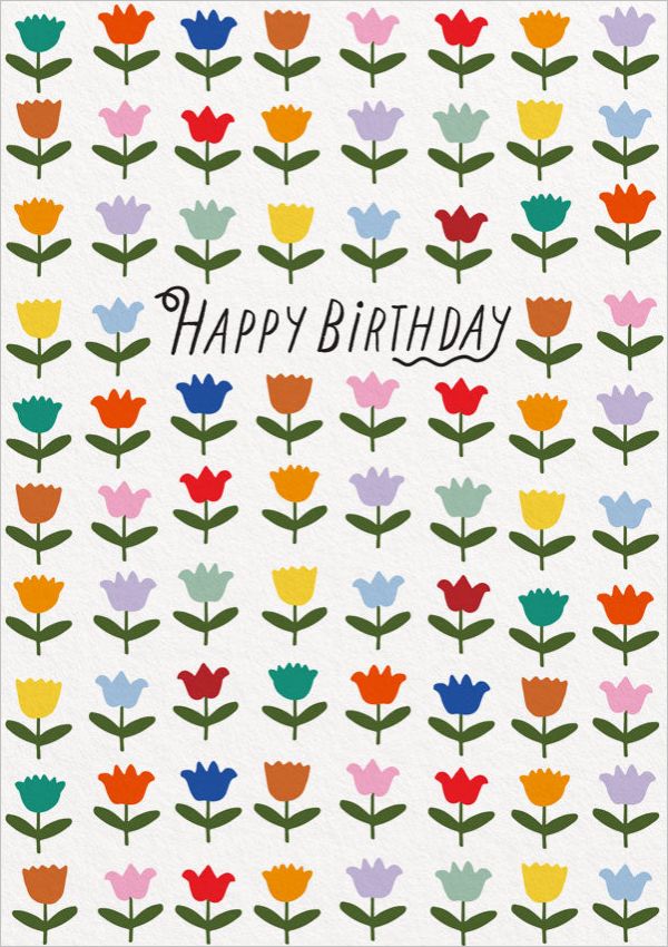 [OD-C-HAR11155] Card-Happy Birthday Tulips