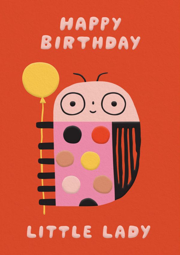 [OD-C-SU10444] Card-Happy Birthday Little Lady