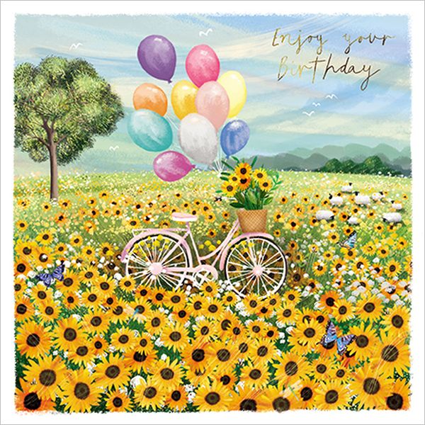[AL-PST0008] Foil Card-Sunflower Bicycle