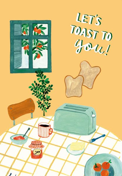 [RD-C-CG014] Card-Let's Toast To You