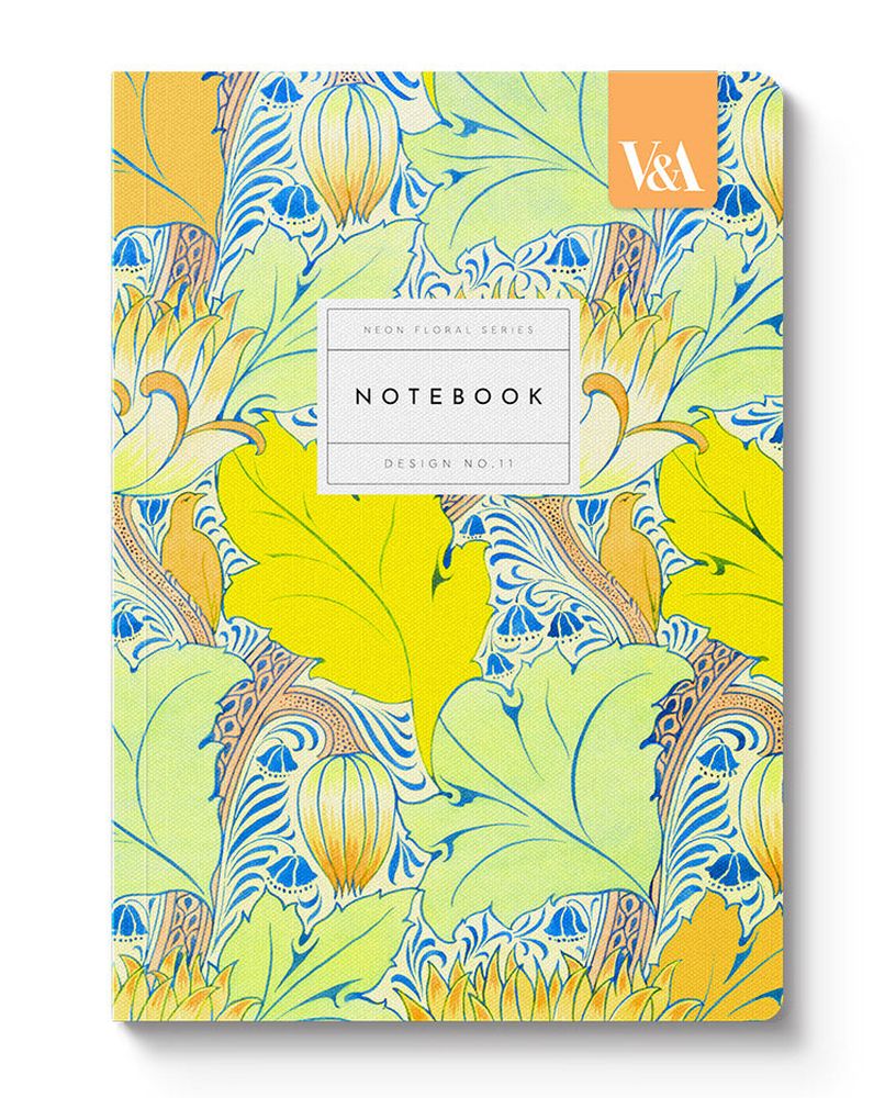 [OD-SN-VA-3-A5-512539] V&A A5 Textured Soft Cover Notebook-Neon Floral Arts & Crafts  