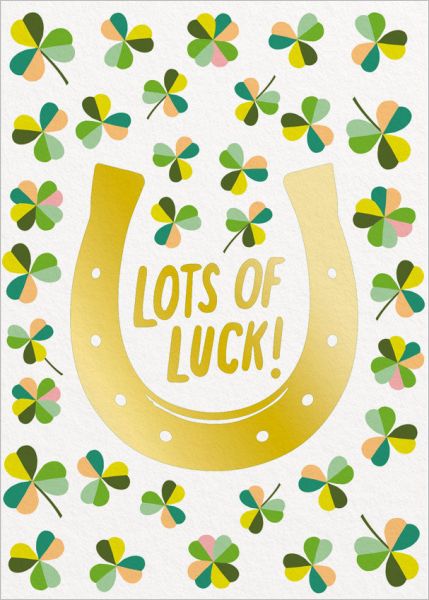 [OD-C-HAR09826] Foil Card-Lots of Luck Horseshoe