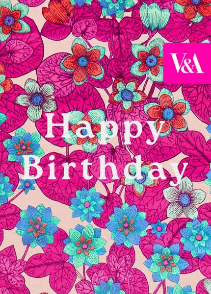 [OD-C-VA12595] Foil Card-Floral Pink And Blue