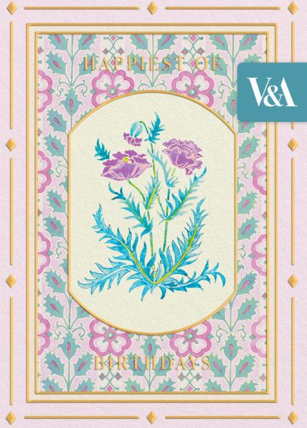 [OD-C-VA12602] Foil Card-Purple Poppies