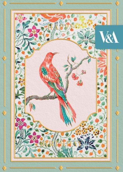 [OD-C-VA12605] Foil Card-Bird On A Branch