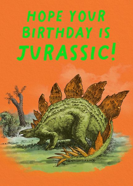 [OD-C-NHM12347] Card-Stegosaurus