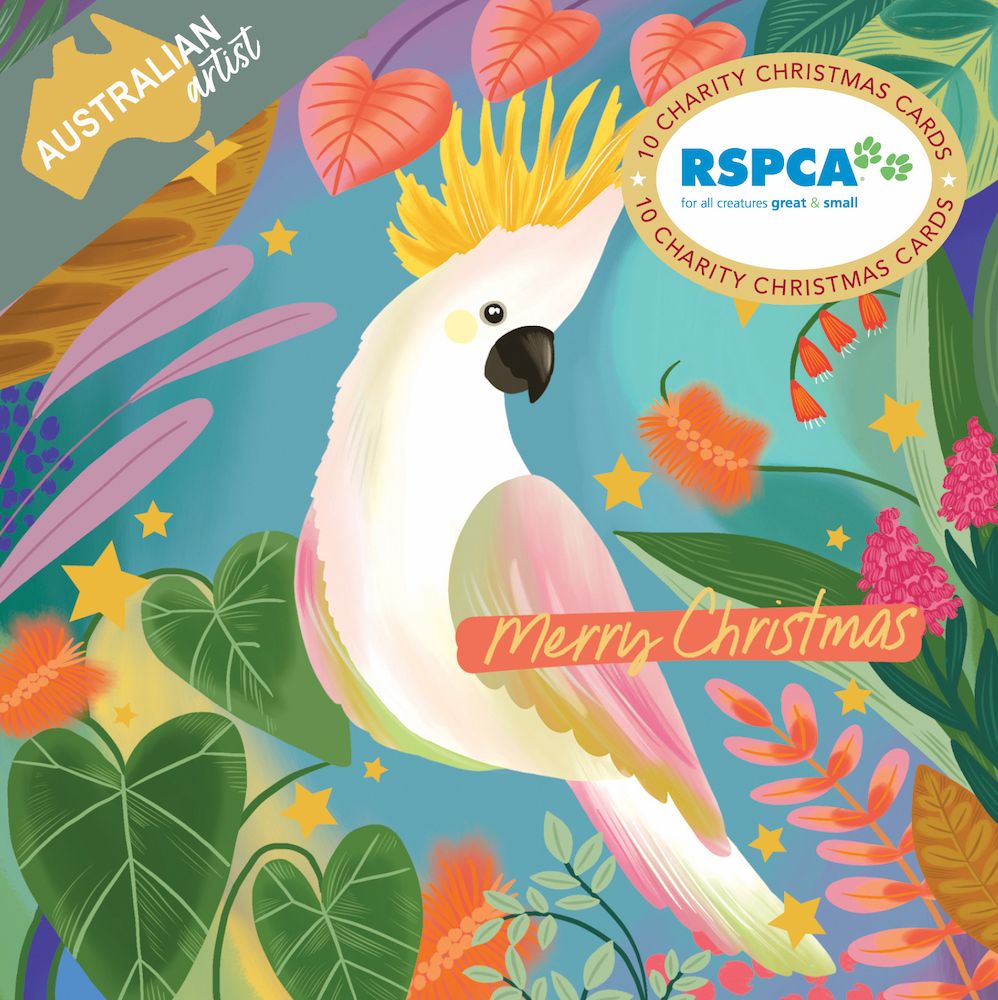 [VE-XCP25004] Christmas Card Wallet-RSPCA-Cockatoo