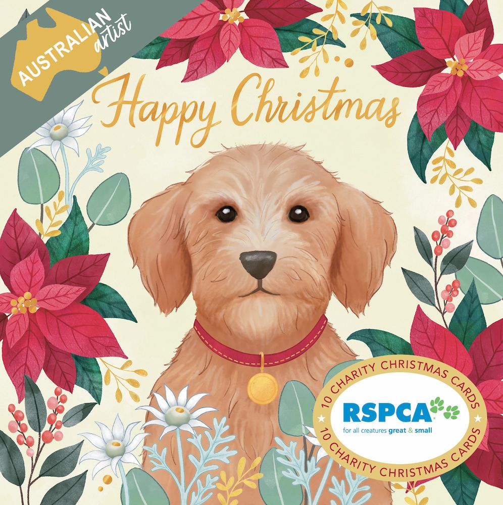 [VE-XCP25005] Christmas Card Wallet-RSPCA-Christmas Dog