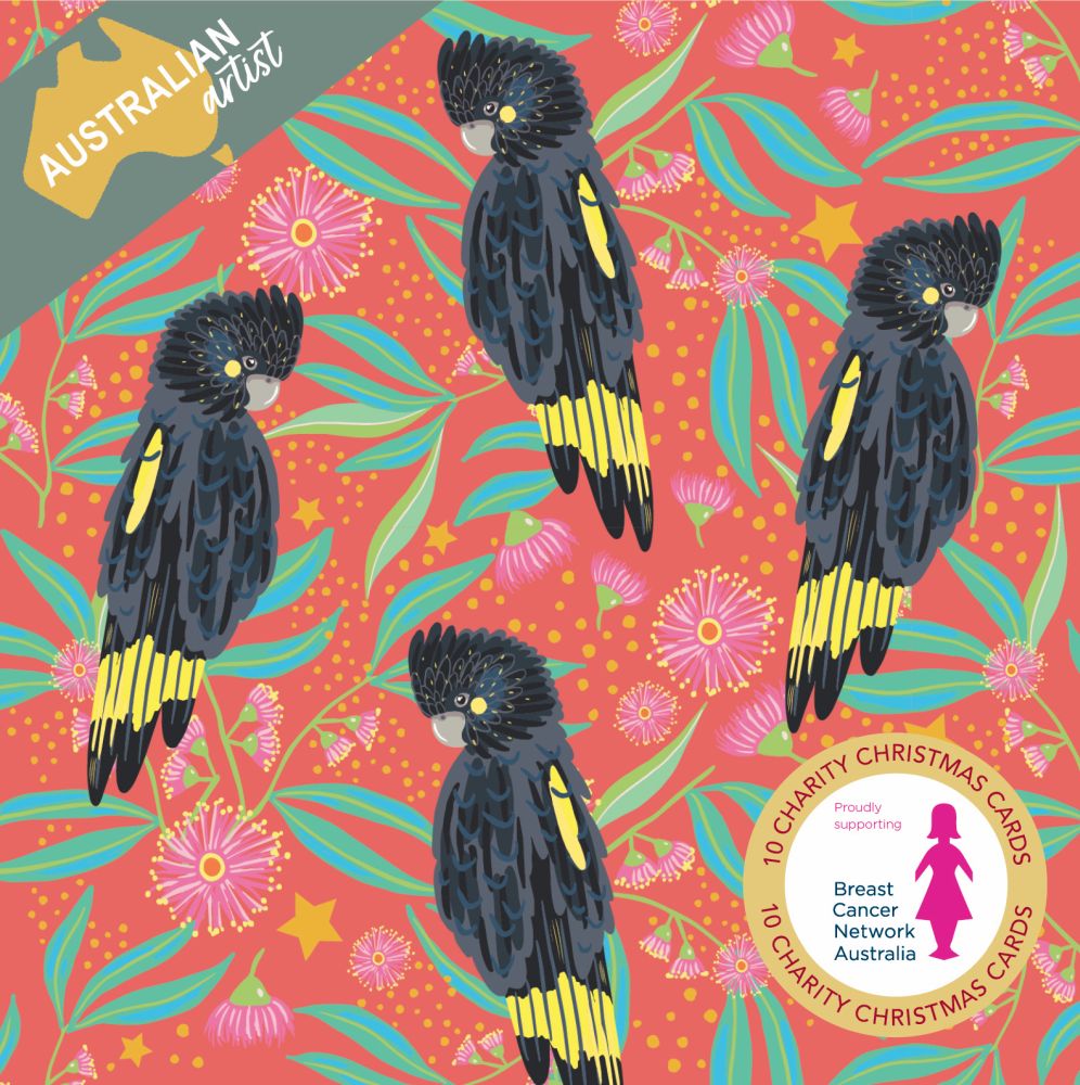 [VE-XCP25011] Christmas Card Wallet-BCNA Black Cockatoos