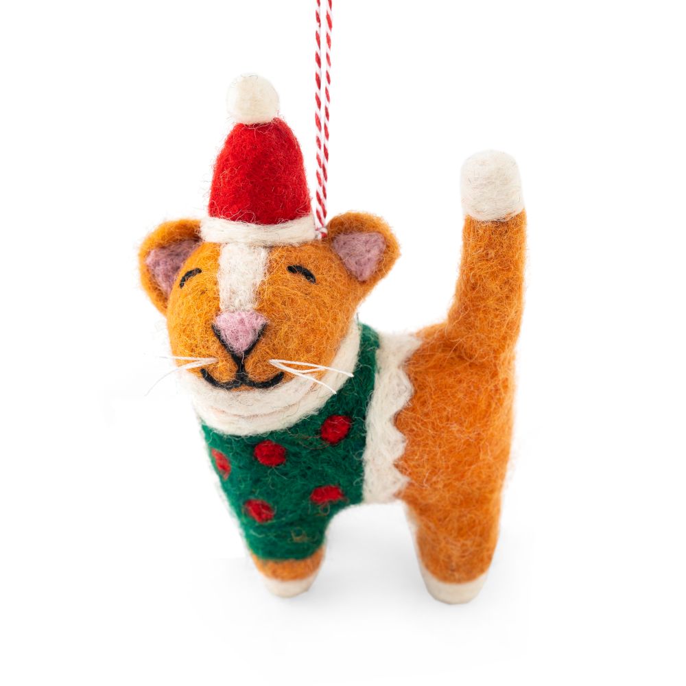 [GI-XD-DCA006] Charity Decoration-Felt Cat Ginger Gemma