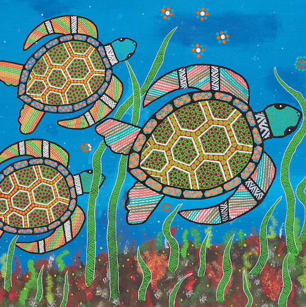 [AB-C-RE002] Card-Three Turtles
