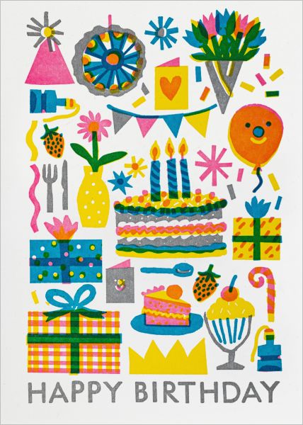 [AV-C-QP718] Card-Birthday Pattern