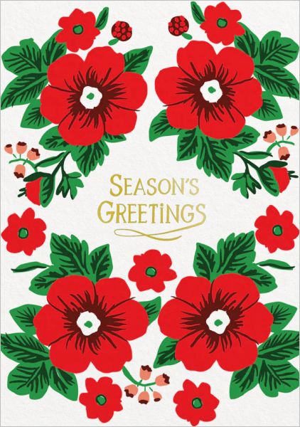 [OD-XC-HAR11558] Foil Card-Festive Flowers 