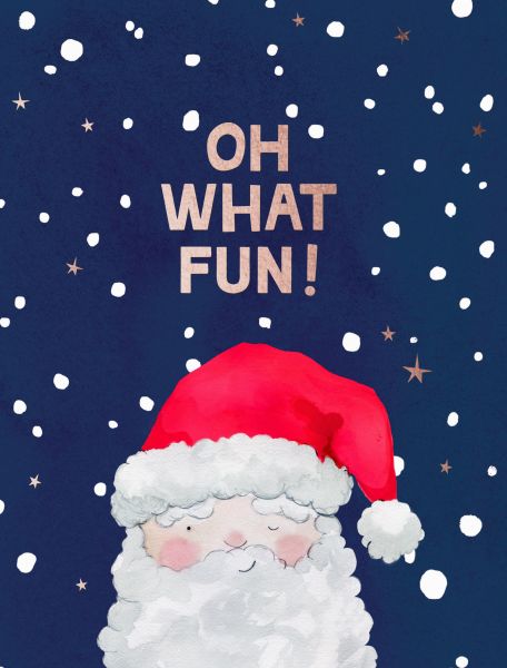 [EF-XC-0882] Foil Card-Oh What Fun Santa 