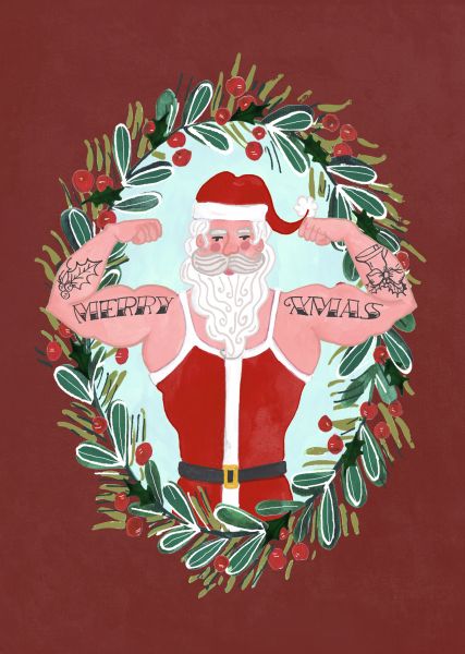 [RD-XC-034] Card-Strong Santa