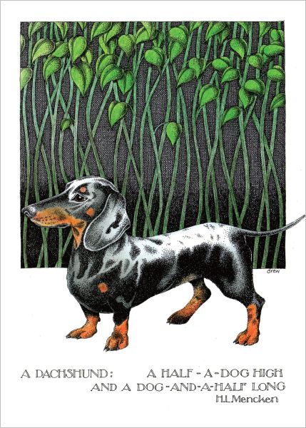 [SI-C-030] Card-Dachshund