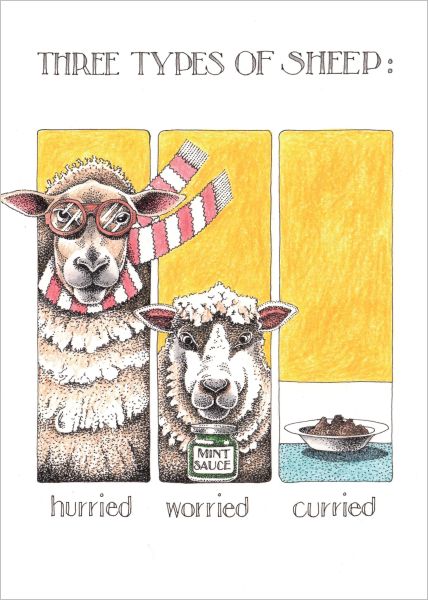 [SI-C-047] Card-Three Sheep