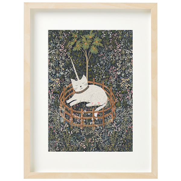 [NG-LW-062] Art Print-Meowgical Tapestry Cat