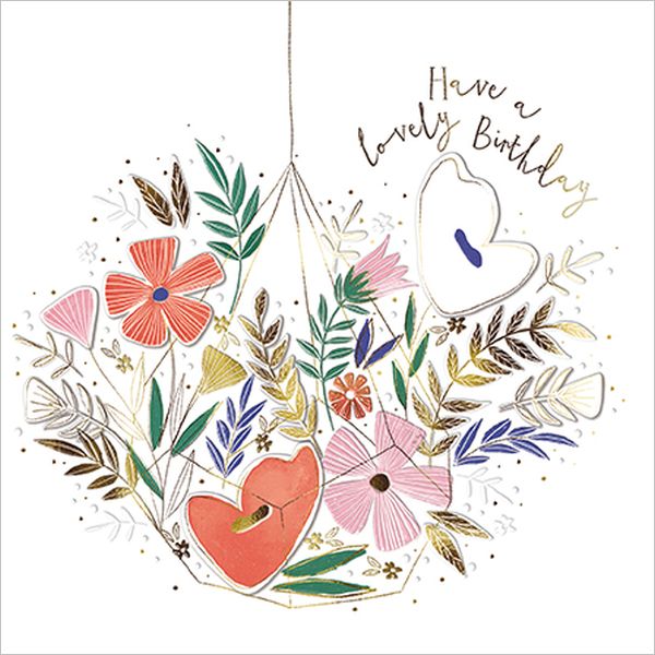 [AL-FSE0004] Foil Card-Birthday Hanging Basket