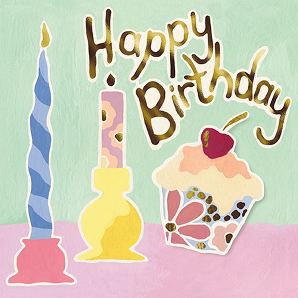 [AL-LEM0009] Foil 3D Card-Birthday Cake