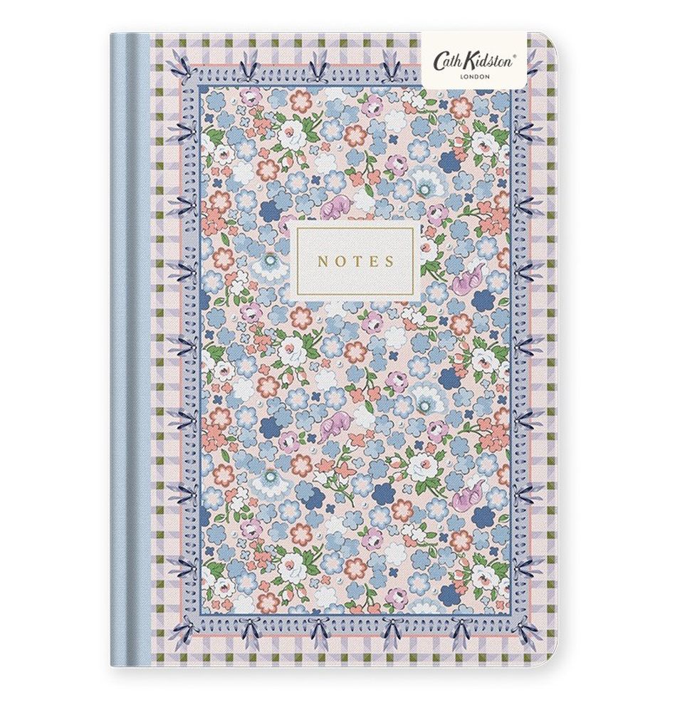 [CK-SN-1-A5-13212] A5 Premium Hard Cover Notebook-Cream Dreamy Ditsy Check
