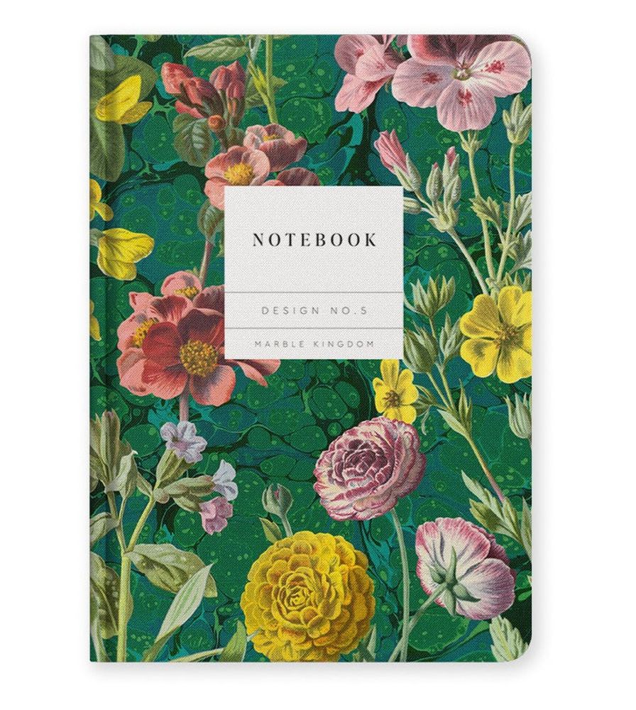 [OD-SN-KA-1-A5-12826] Kaleido A5 Premium Hard Cover Notebook-Marble Botanical