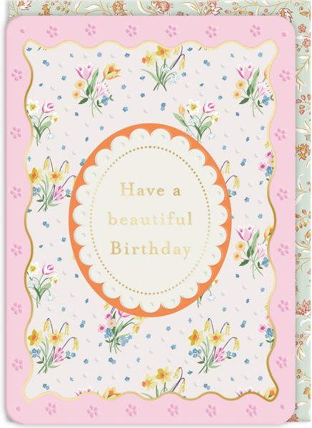 [LA-C-13154] Foil Card-Spring Posies