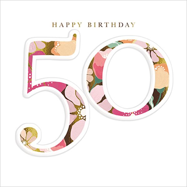 [AL-OC071] Foil Card-Happy Birthday 50