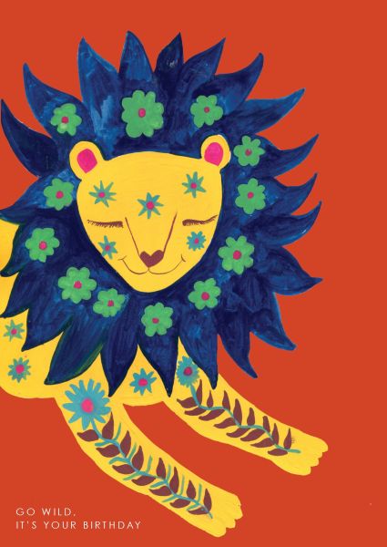 [HC-C-413] Card-Decorative Lion