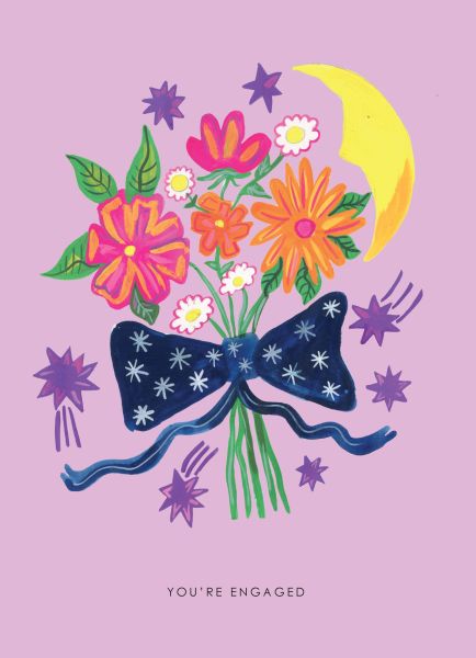 [HC-C-466] Card-Flowers and Bow