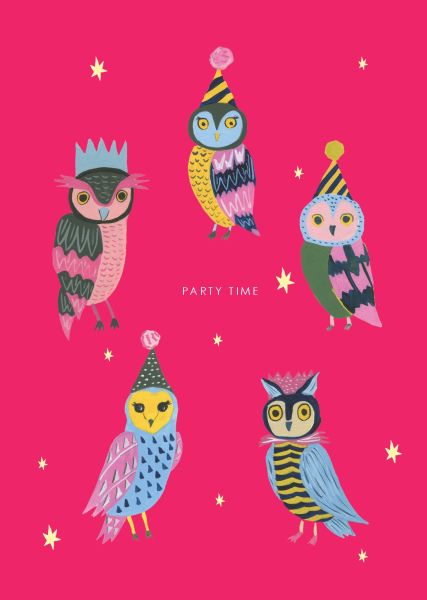 [HC-C-495] Card-Party Owls