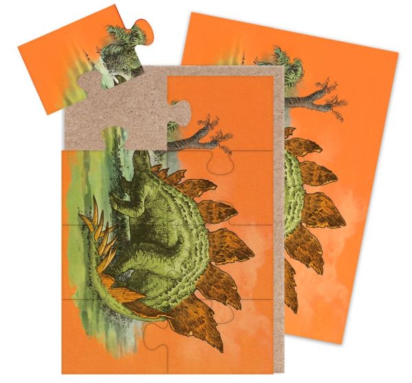 [OD-CJS-NHM12965] Jigsaw Card-8pc-Stegosaurus