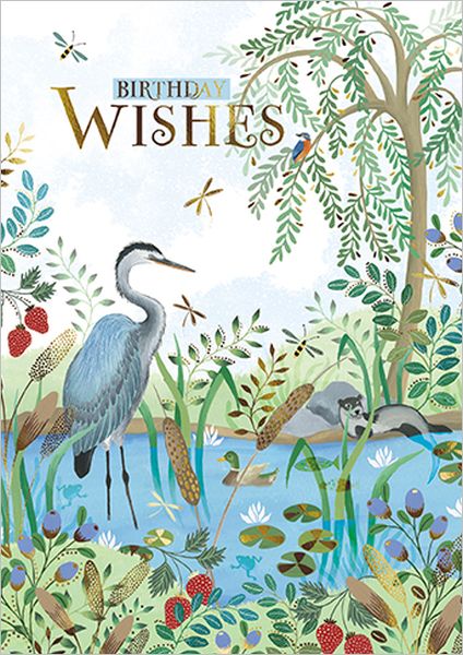 [AL-OP0006] Foil Card-Stork by the River