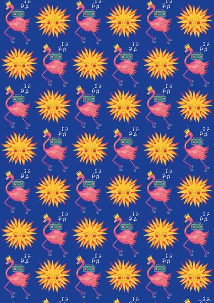 [HC-W-021] Wrap-Sunshine Flamingo
