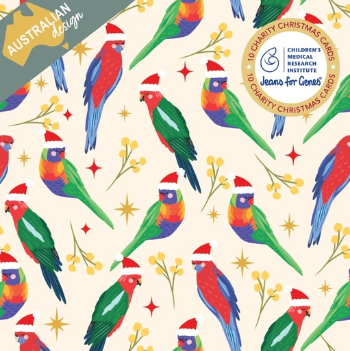 [VE-XCP26023] Christmas Card Wallet-CMRI-Rosella Santas