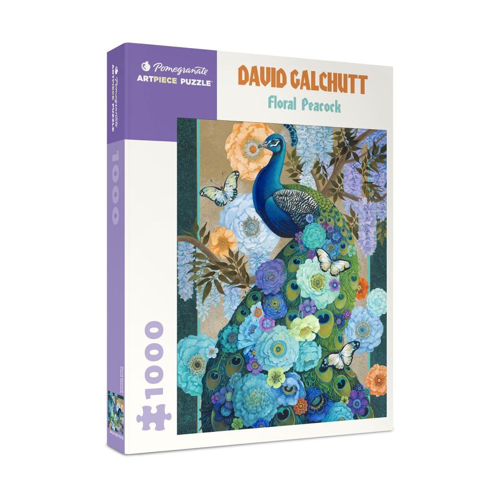 [PO-JP-2-AA1130] 1000-Piece Jigsaw Puzzle-Galchutt-Floral Peacock