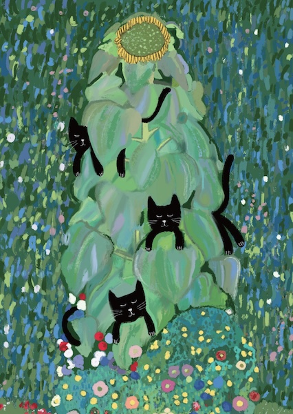 [NG-CC-GK086] Card-Klimt Sunflower