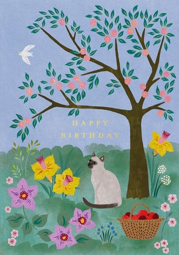 [OD-C-CM13318] Foil Card-Garden Kitty