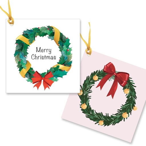 [VE-XCP-T-003] Christmas Gift Tags-Wreaths