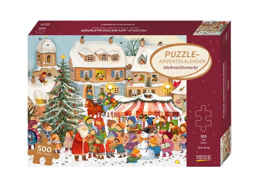 [KV-XCAL-1A-11762] Advent Cal-Jigsaw Puzzle-Chrismas Market