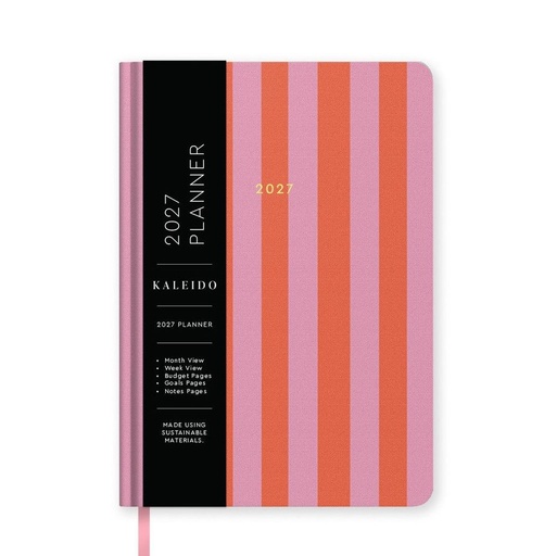 [I-AOD-D27-A5-K-13653] Kaleido A5 Hard Cover Diary-Candy Stripe
