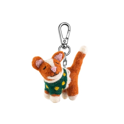 [GI-KC-OA002] Key Chain-Felt Cat Ginger