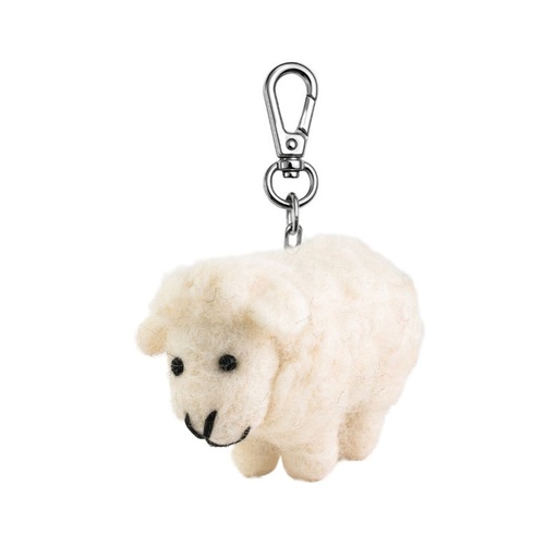 [GI-KC-OA012] Key Chain-Felt White sheep